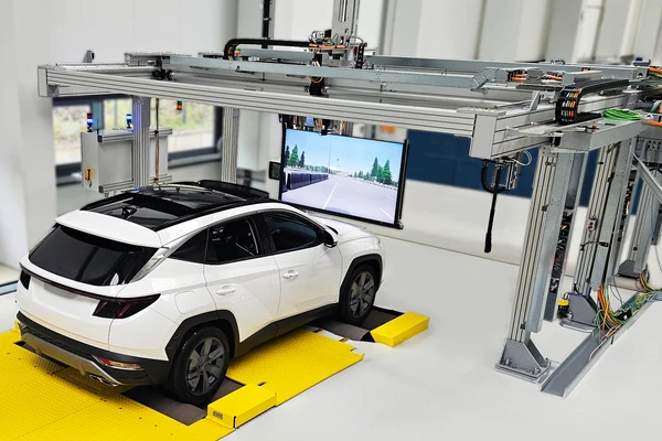 Vehicle-in-the-Loop test setup for ADAS