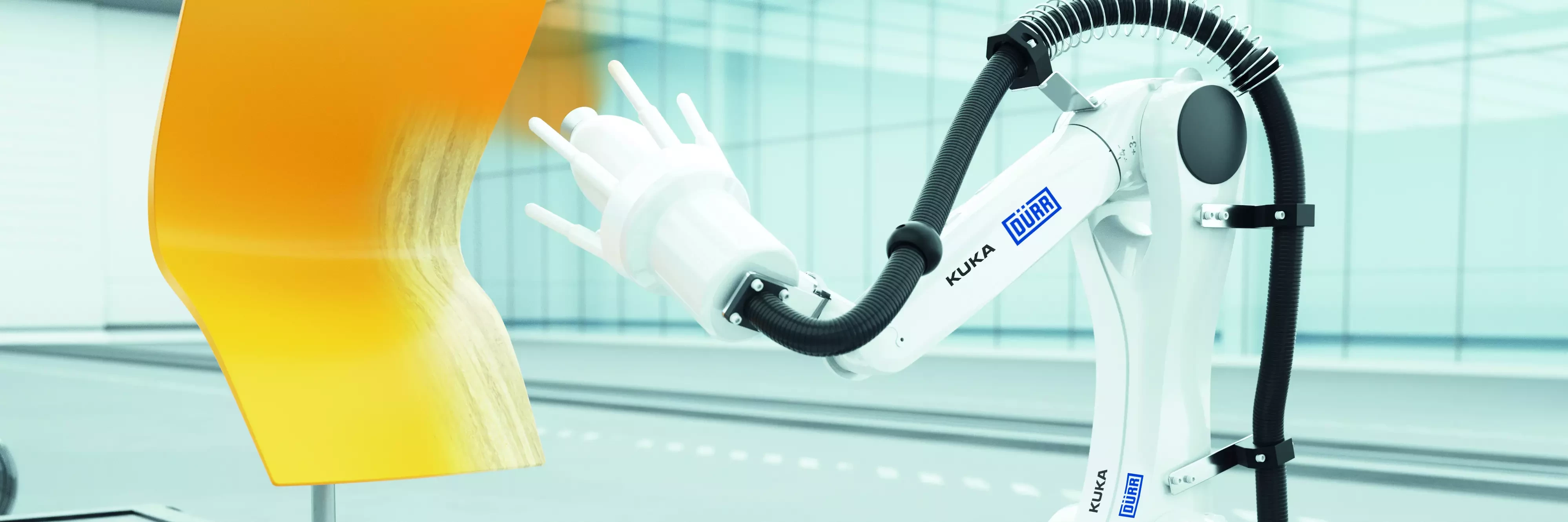 Paint robot ready2spray by Dรผrr is suitable for the general industry.